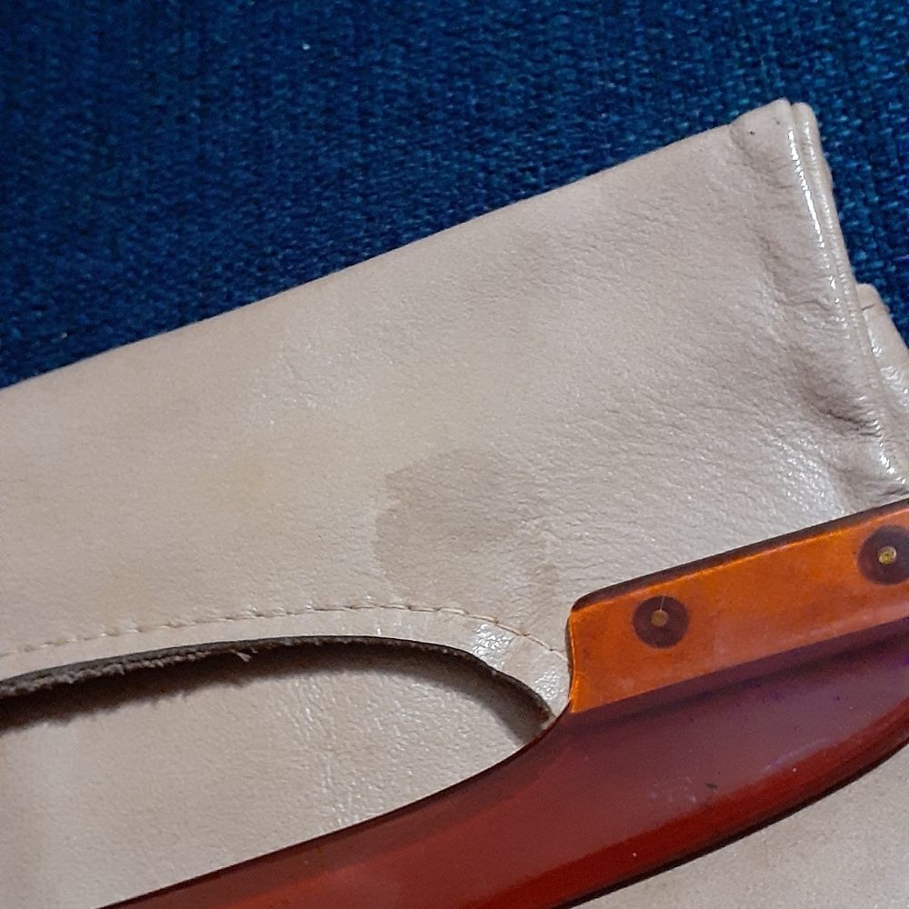 Vintage leather clutch purse - Picture 6 of 7